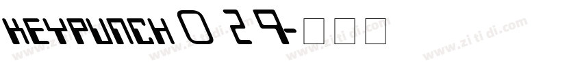 keypunch029字体转换