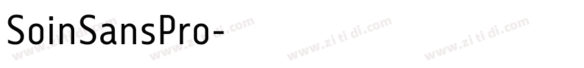 SoinSansPro字体转换
