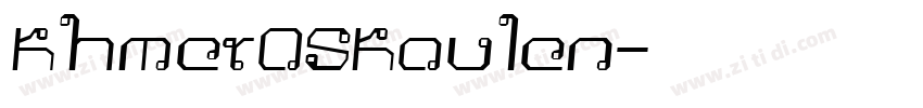 KhmerOSKoulen字体转换