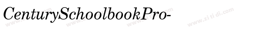CenturySchoolbookPro字体转换
