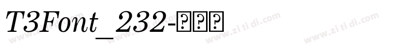 T3Font_232字体转换