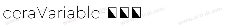 ceraVariable字体转换