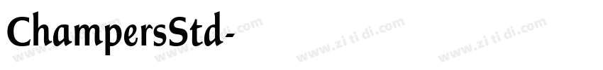 ChampersStd字体转换