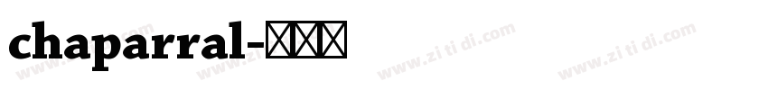 chaparral字体转换