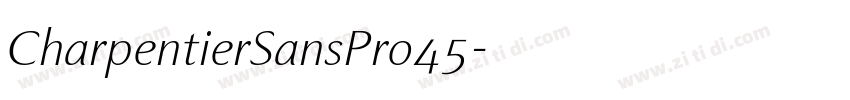 CharpentierSansPro45字体转换