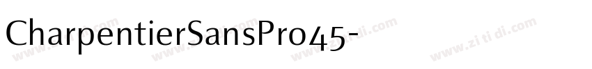 CharpentierSansPro45字体转换