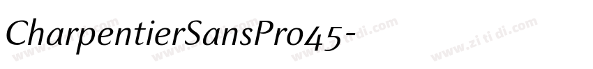 CharpentierSansPro45字体转换