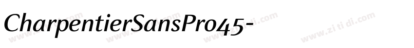 CharpentierSansPro45字体转换