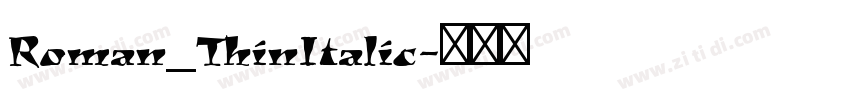 Roman_ThinItalic字体转换 Roman_ThinItalic字体转换
