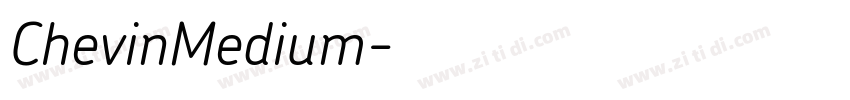ChevinMedium字体转换