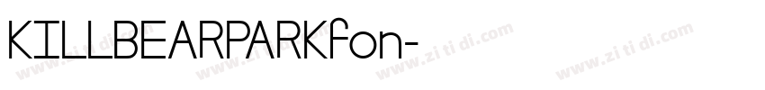 KILLBEARPARKfon字体转换