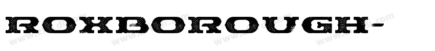 Roxborough字体转换