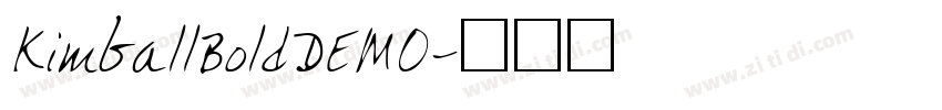 KimballBoldDEMO字体转换