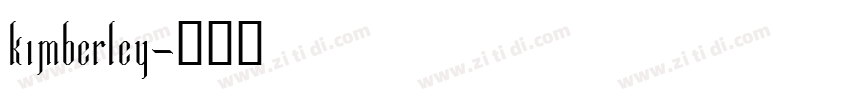 kimberley字体转换
