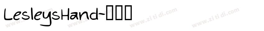 LesleysHand字体转换