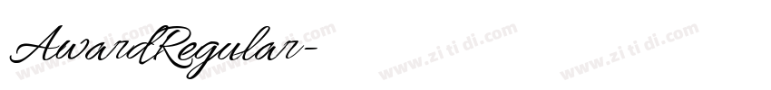 AwardRegular字体转换 AwardRegular字体转换