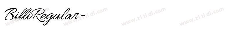 BilliRegular字体转换