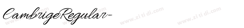 CambrigeRegular字体转换