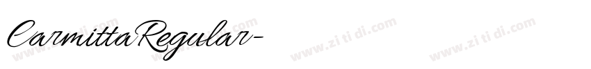 CarmittaRegular字体转换