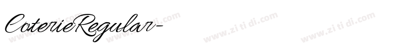 CoterieRegular字体转换 CoterieRegular字体转换