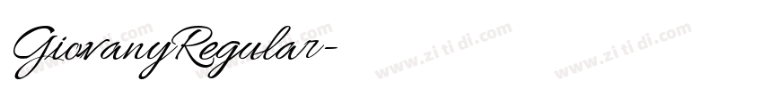 GiovanyRegular字体转换 GiovanyRegular字体转换