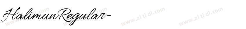 HalimunRegular字体转换
