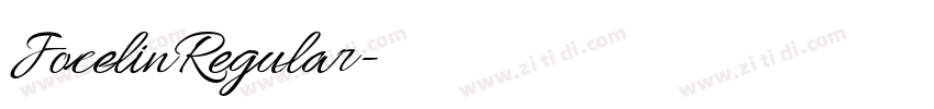 JocelinRegular字体转换