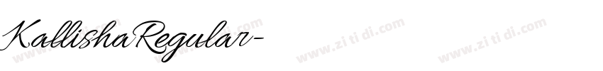 KallishaRegular字体转换