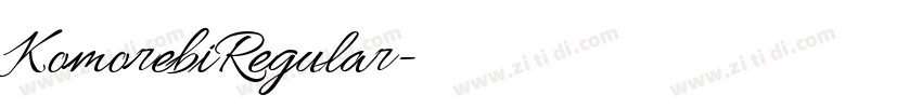 KomorebiRegular字体转换 KomorebiRegular字体转换