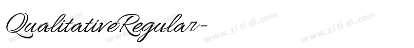 QualitativeRegular字体转换 QualitativeRegular字体转换
