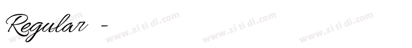 Regular字号字体转换