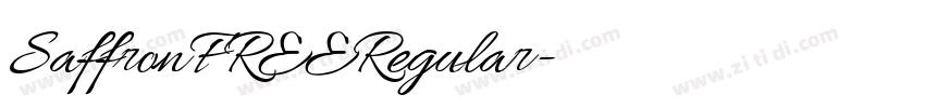 SaffronFREERegular字体转换