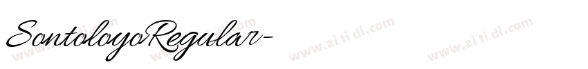 SontoloyoRegular字体转换 SontoloyoRegular字体转换