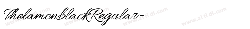 ThelamonblackRegular字体转换 ThelamonblackRegular字体转换