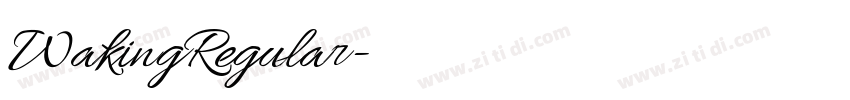 WakingRegular字体转换 WakingRegular字体转换