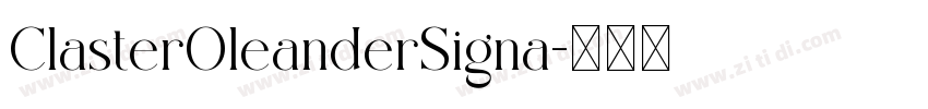 ClasterOleanderSigna字体转换
