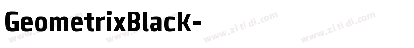 GeometrixBlack字体转换