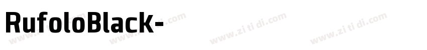 RufoloBlack字体转换