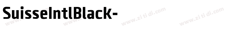 SuisseIntlBlack字体转换