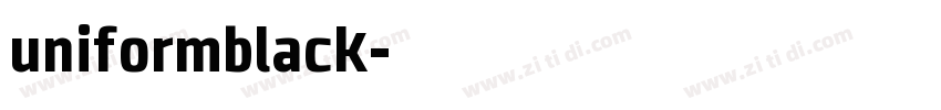 uniformblack字体转换