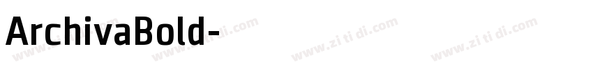 ArchivaBold字体转换