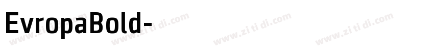 EvropaBold字体转换
