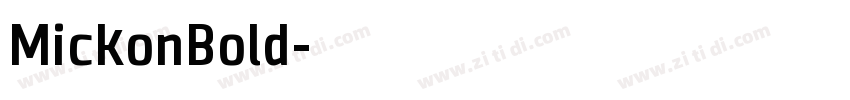 MickonBold字体转换