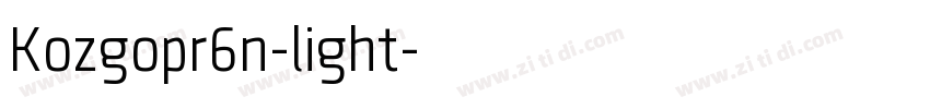 Kozgopr6n-light字体转换