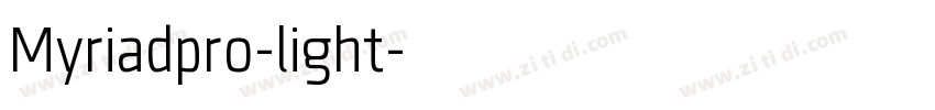 Myriadpro-light字体转换