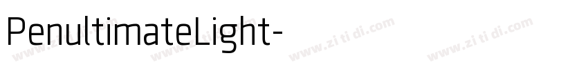 PenultimateLight字体转换 PenultimateLight字体转换