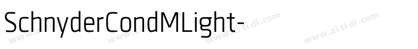 SchnyderCondMLight字体转换