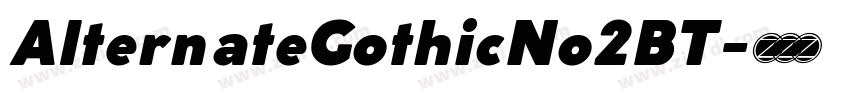 AlternateGothicNo2BT字体转换