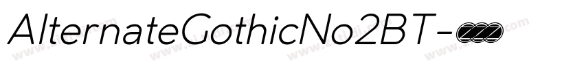 AlternateGothicNo2BT字体转换
