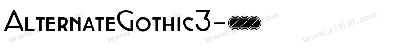 AlternateGothic3字体转换